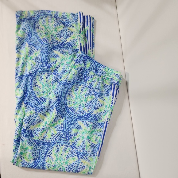 Lilly Pulitzer Bal Harbour Palazzo Pants Bennet Blue Tropic  Size Small - Picture 2 of 8